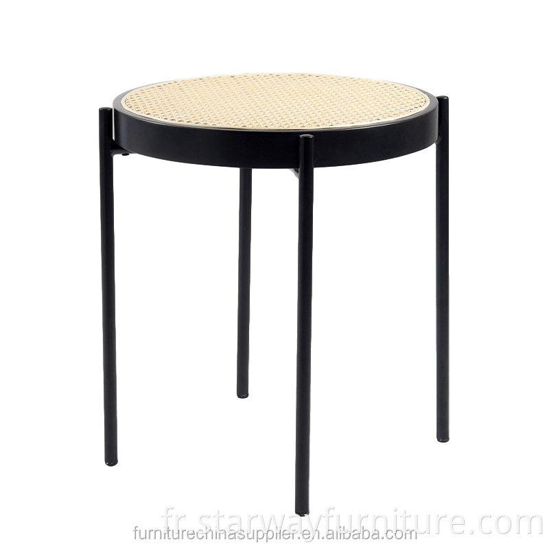 Table basse en rotin de table d'appoint de canne en bois de meubles de style italien moderne